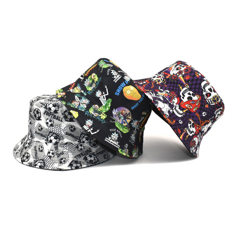 Wholesale Cartoon Football Print Outdoor Leisure Bucket Hat