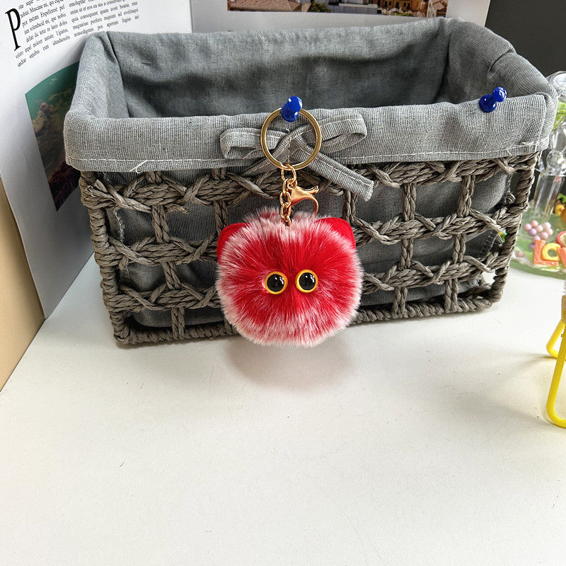 Wholesale Blush Cat Ball Plush Doll Keychain