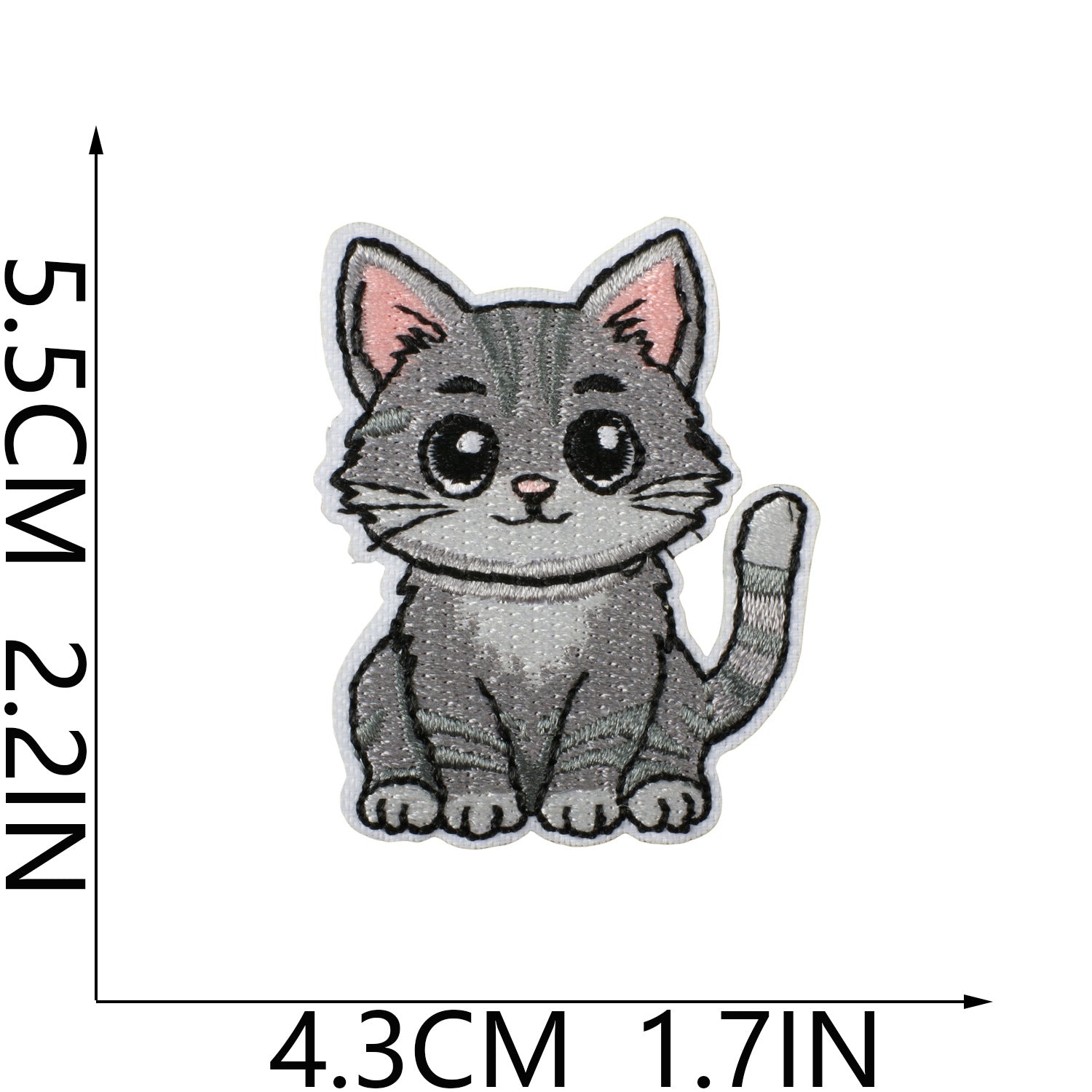 Wholesale Polyester Iron On Embroidery Patch Cat Party Cartoon Kitten Decorative Accent For Clothing Everyday Use