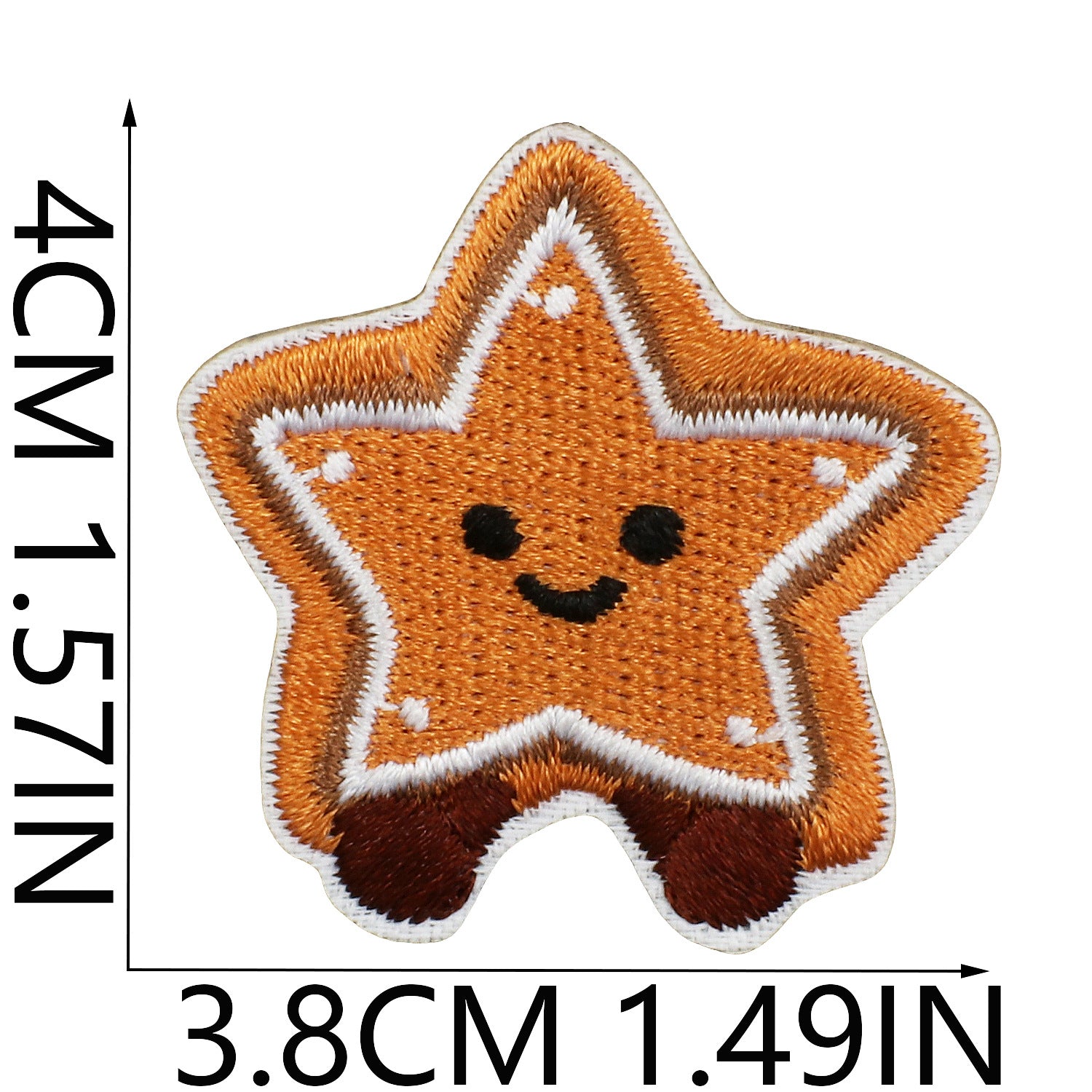 Wholesale Cute Dessert Embroider Cloth Stickers Star Biscuit Stickers Clothes Decoration