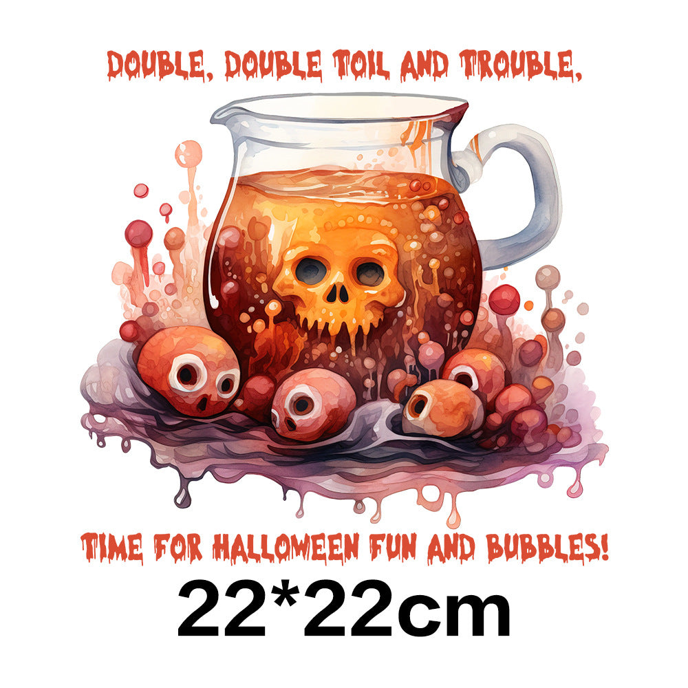 Wholesale 10pcs Pumpkin Witch Halloween UV DTF Ready to Press Transfers Wraps