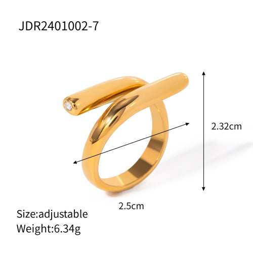 Wholesale Small irregular simple open titanium steel ring