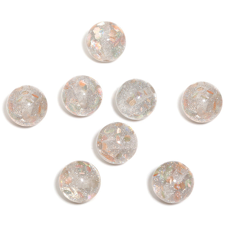 Wholesale 200pcs A variety of colorful sequins resin fine flash through hole beads