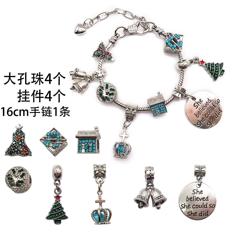 Wholesale 2PCS Christmas Kids Alloy Bracelet