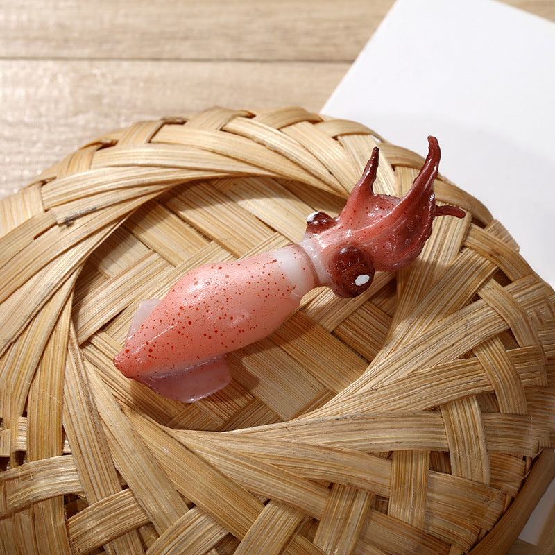 Wholesale PVC Seafood Squid Keychain