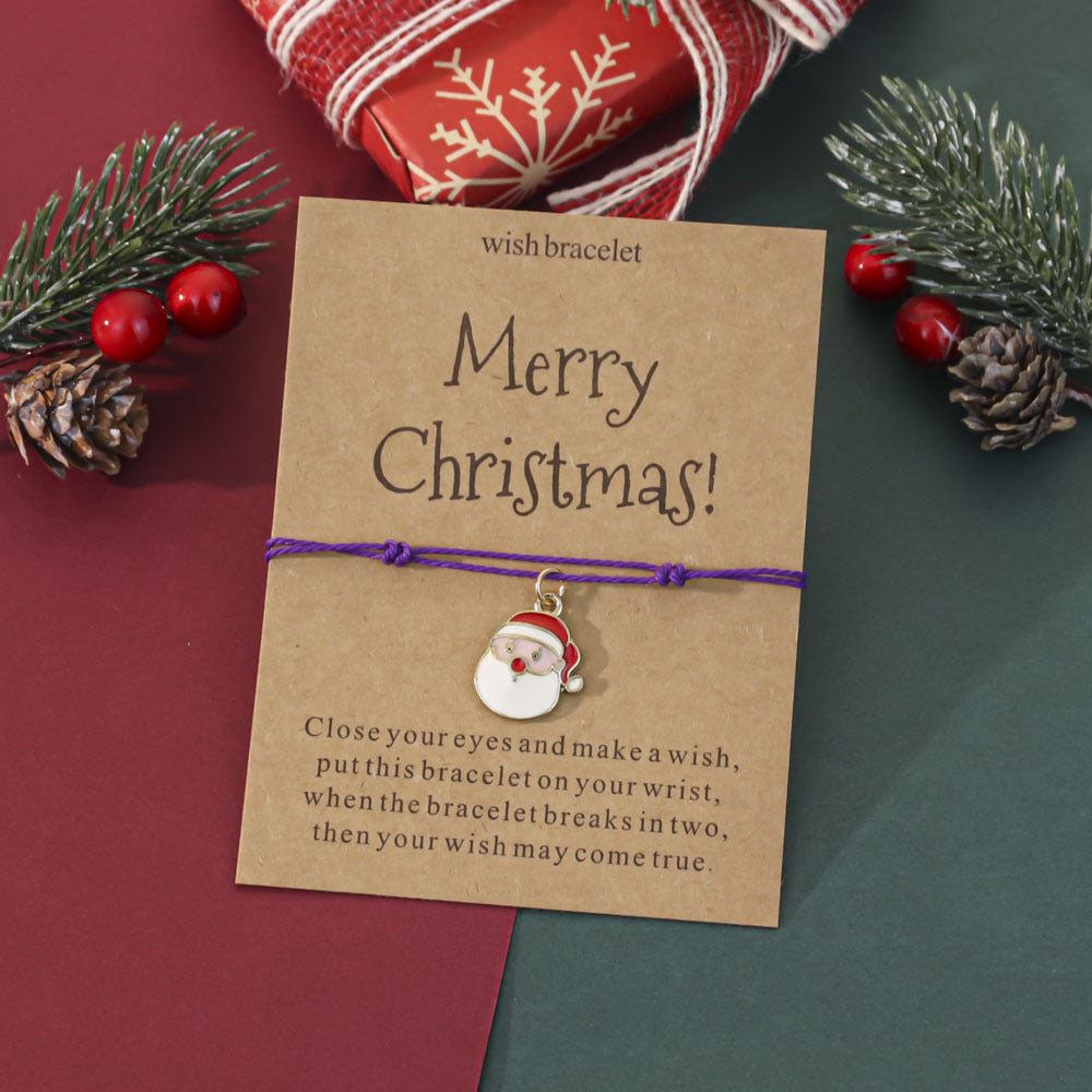 Wholesale Christmas gift painted Christmas bracelet