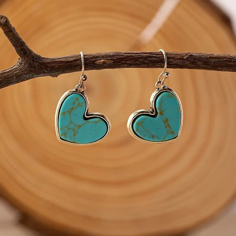Wholesale  Retro Style Heart-Shaped Alloy Earrings