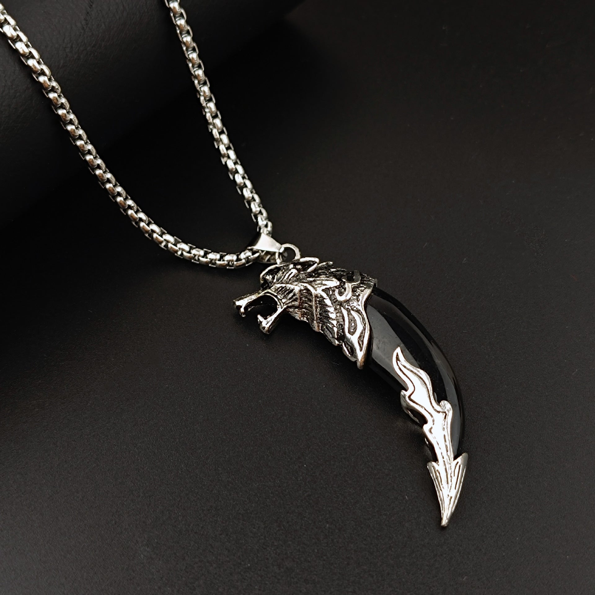 Collares de acero inoxidable de acero inoxidable al por mayor de dientes dientes de dientes