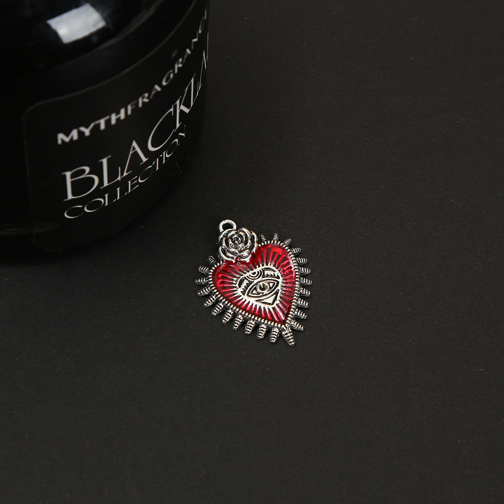 Wholesale 50PCS Vintage red heart pendant