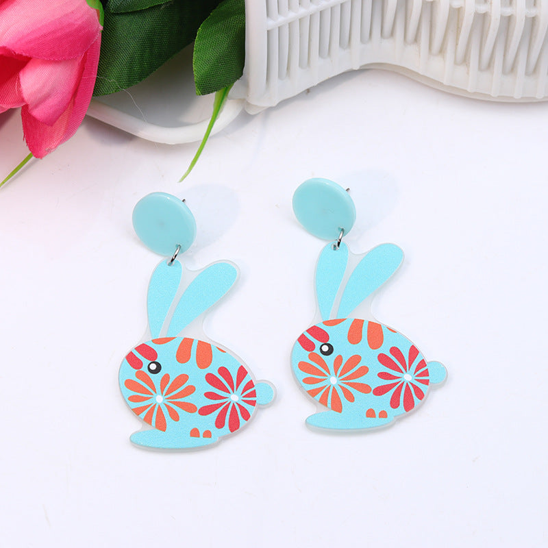 Wholesale Easter Rabbit Radish Chicken Acrylic Earrings
