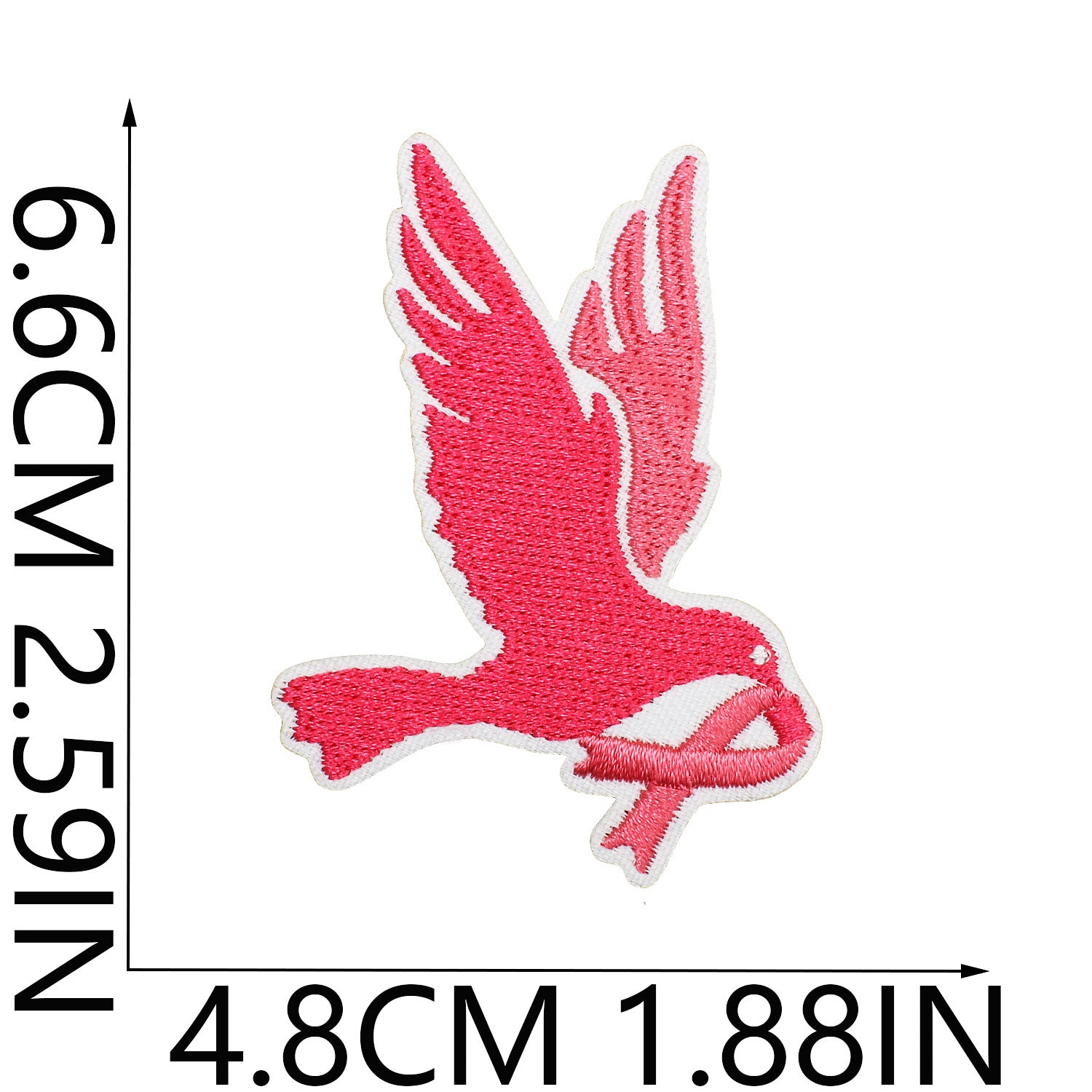 Wholesale Health Day Care for Women Pink Embroidery DIY Patches