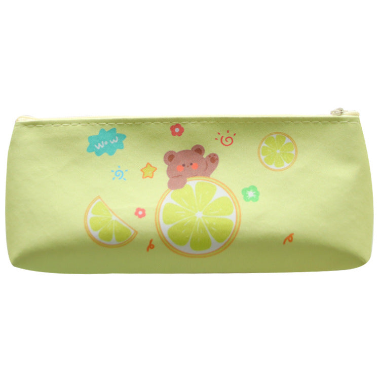 Wholesale Creative PU Leather Pencil Case Cartoon Bear Rabbit Pencil Case