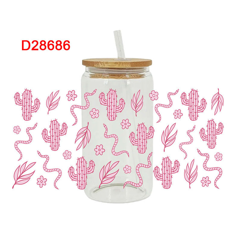 Wholesale Western Cowboy 16oz Cup UV DTF Wraps