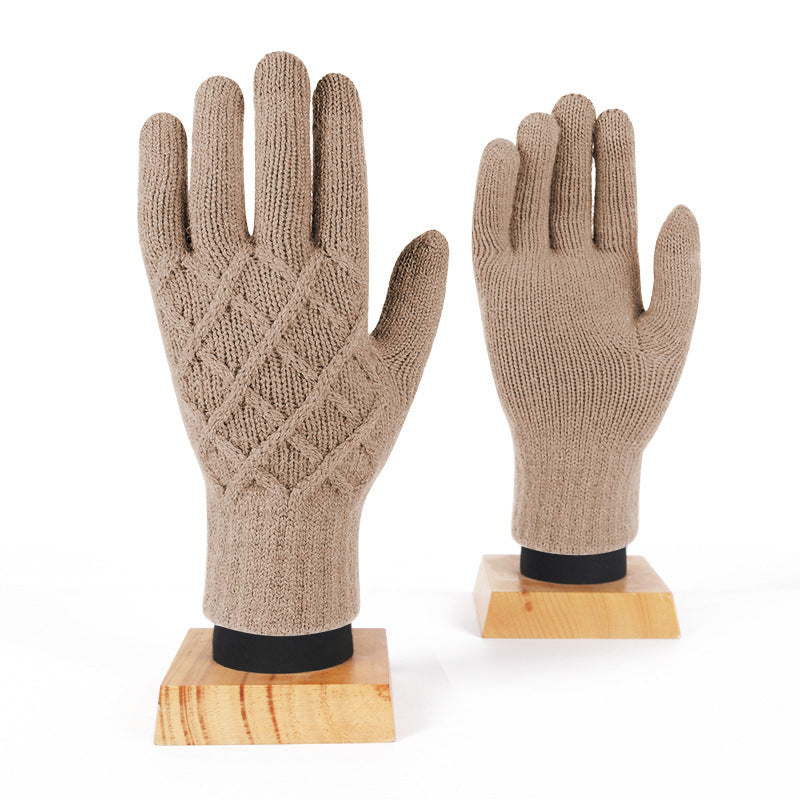 Wholesale Winter Pineapple Flower Single Layer Five Finger Gloves Warm Touch Screen Gloves