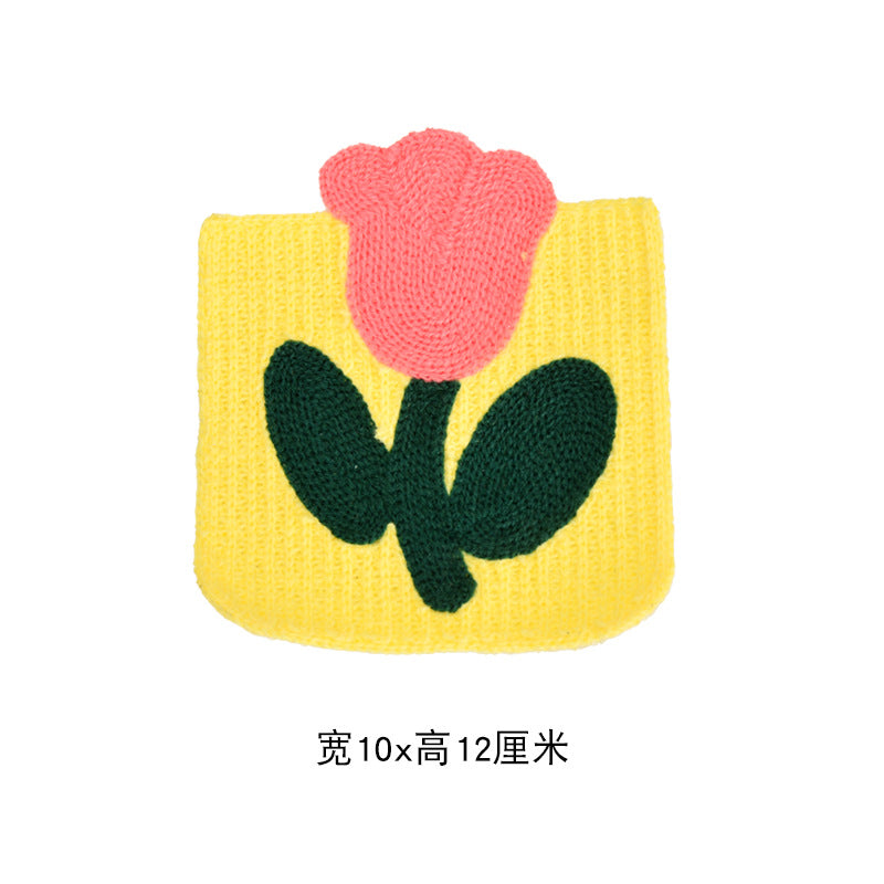 Wholesale Yarn Embroidered Tulip Hand Sewn Patch For Clothing Hats And Bags Craft Supply