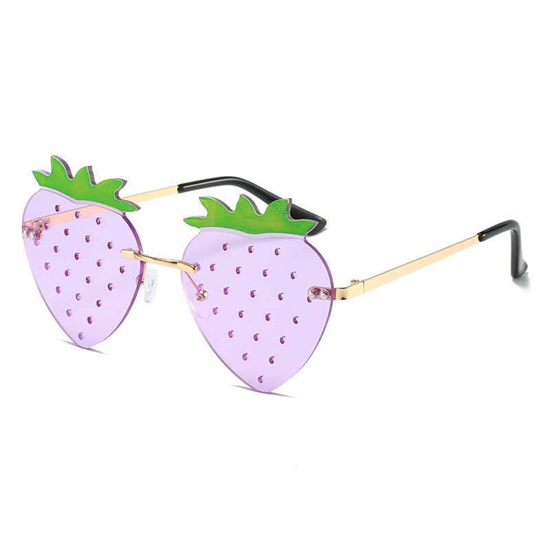 Wholesale Funny Strawberry Shape Street Fashion Sunglasses