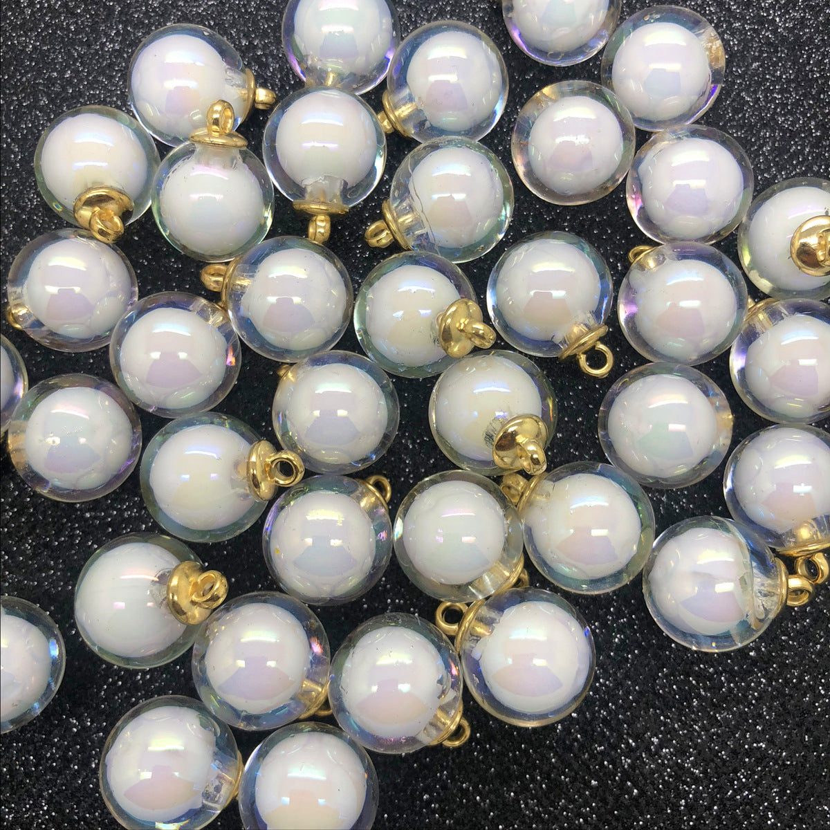 Wholesale 10pcs Spot 16mm AB color beads medium beads pendant round beads earrings DIY pendant bracelet crafts decorative buckle
