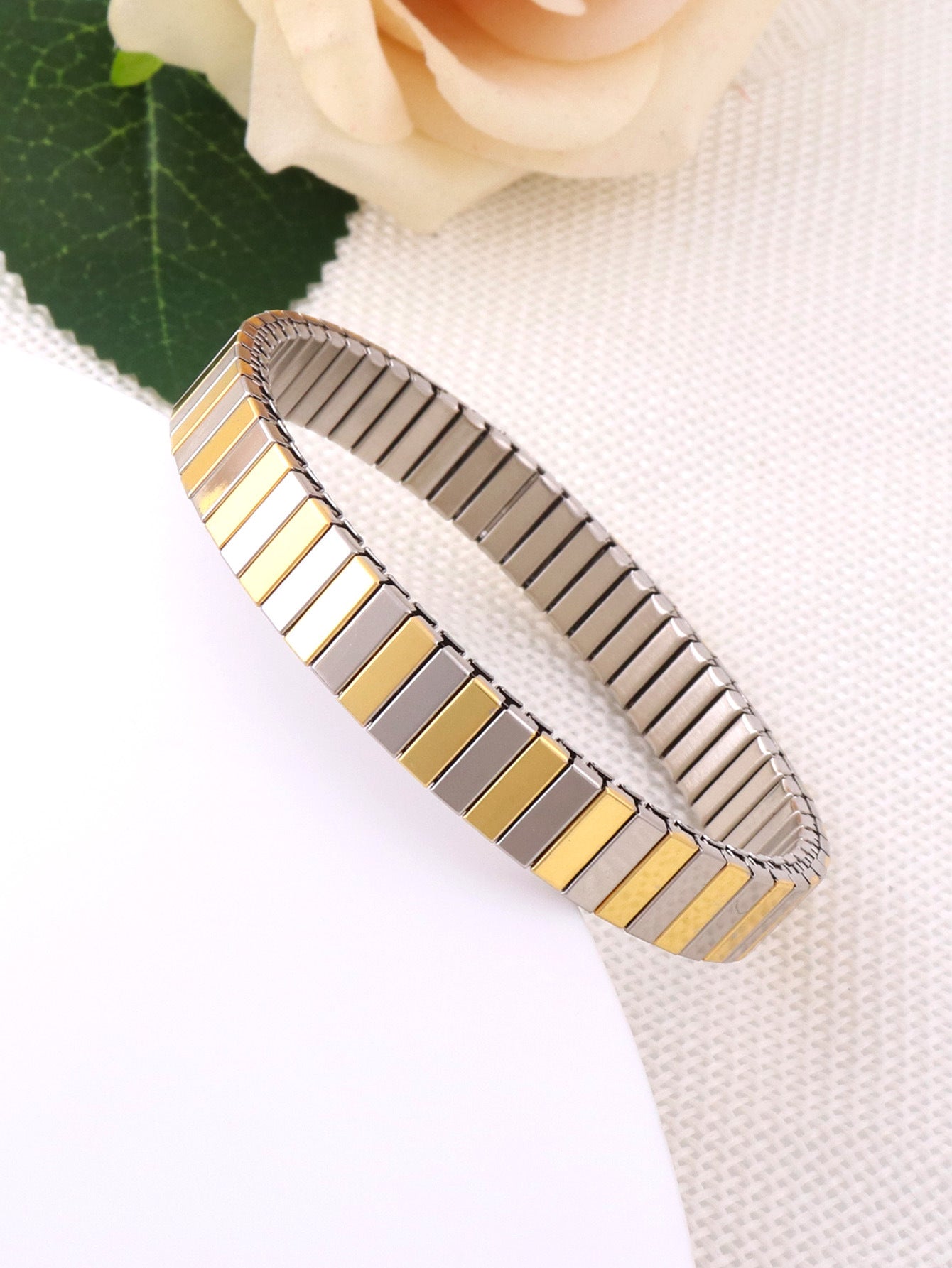 Wholesale Elastic Titanium Steel Diamond Bracelet