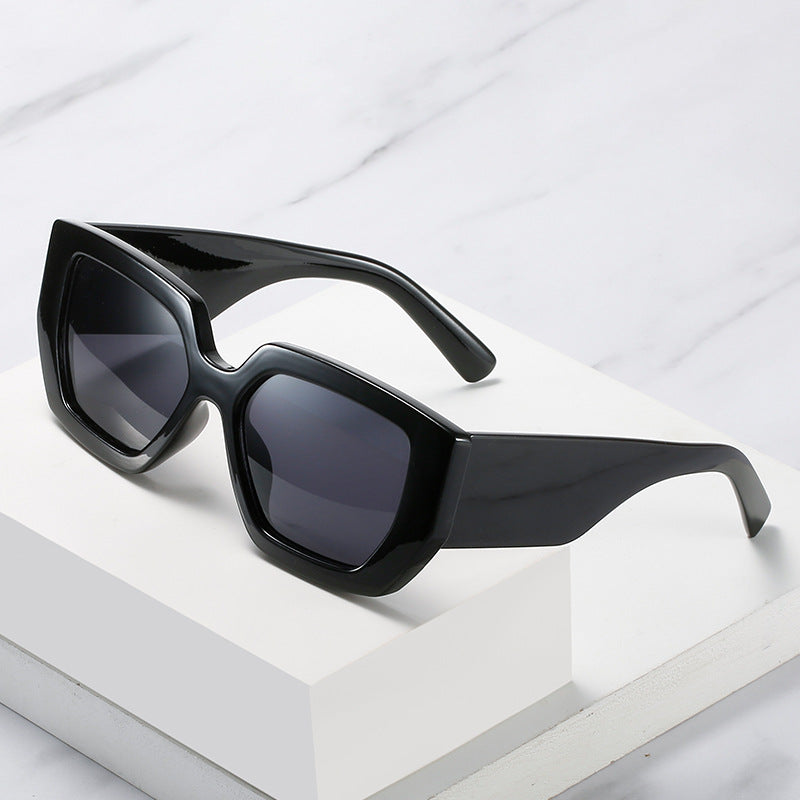 Wholesale Fashion Wide Leg Retro Square Frame Sunglasses