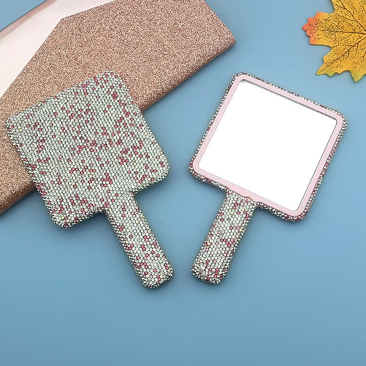 Wholesale of Valentine's Day Ceramic Clay with Diamond Handle Mirrors