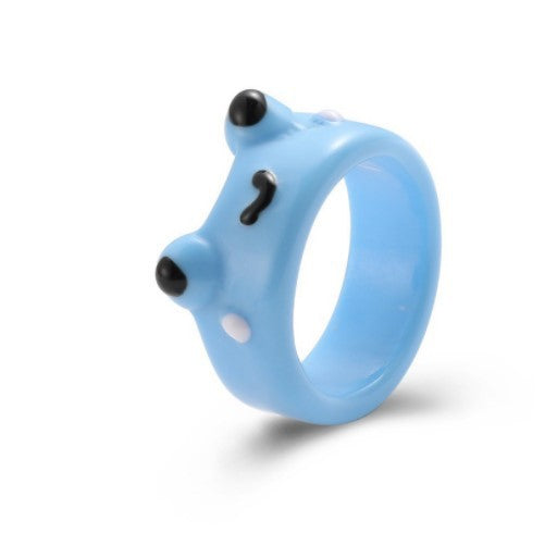 Wholesale Home convenience store cute cartoon frog shape couple lonely frog ring