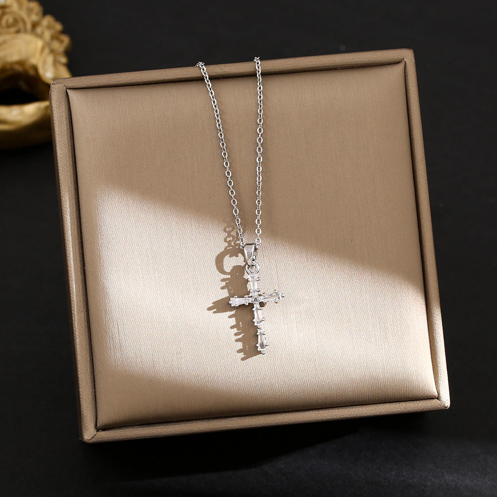 Wholesale Titanium Steel Cross Pendant Necklace