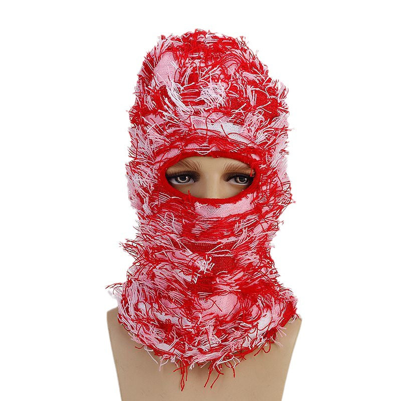 Wholesale Cotton Single Hole Knitted Face Masks for Outdoor Warmth Protection and Face Caps