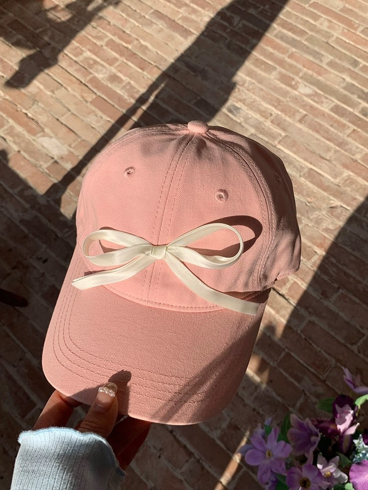 Wholesale Bow Washed Denim Sun Protection Baseball Cap