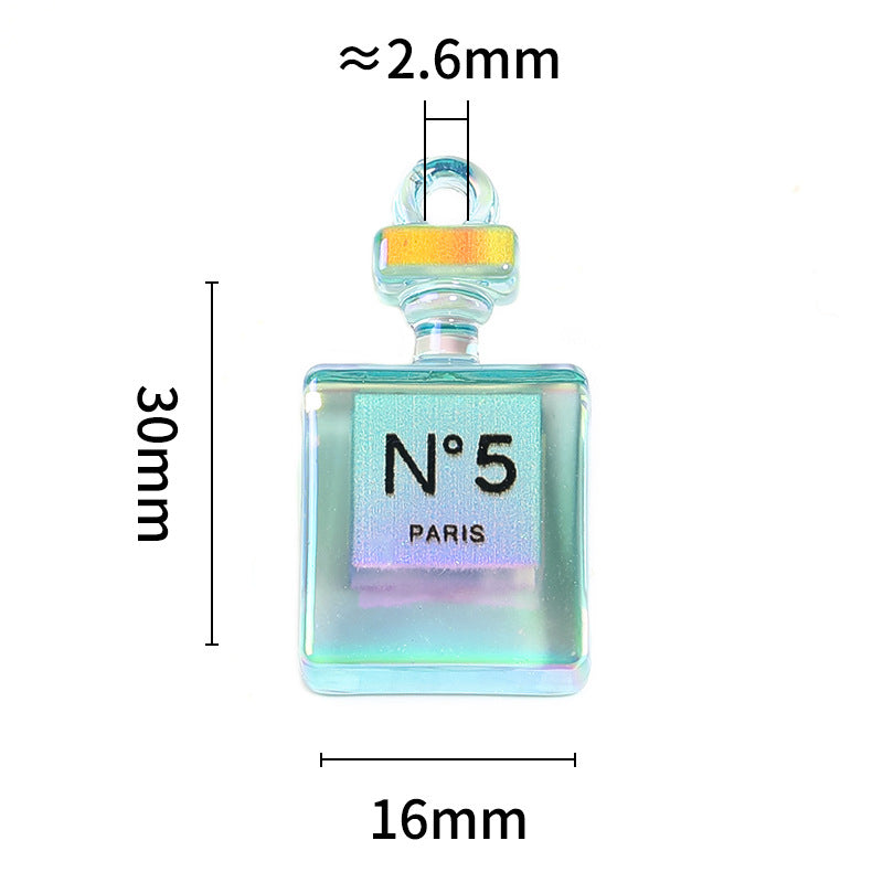 Wholesale 50pcs Colorful Perfume Bottle Beaded Acrylic Keychain