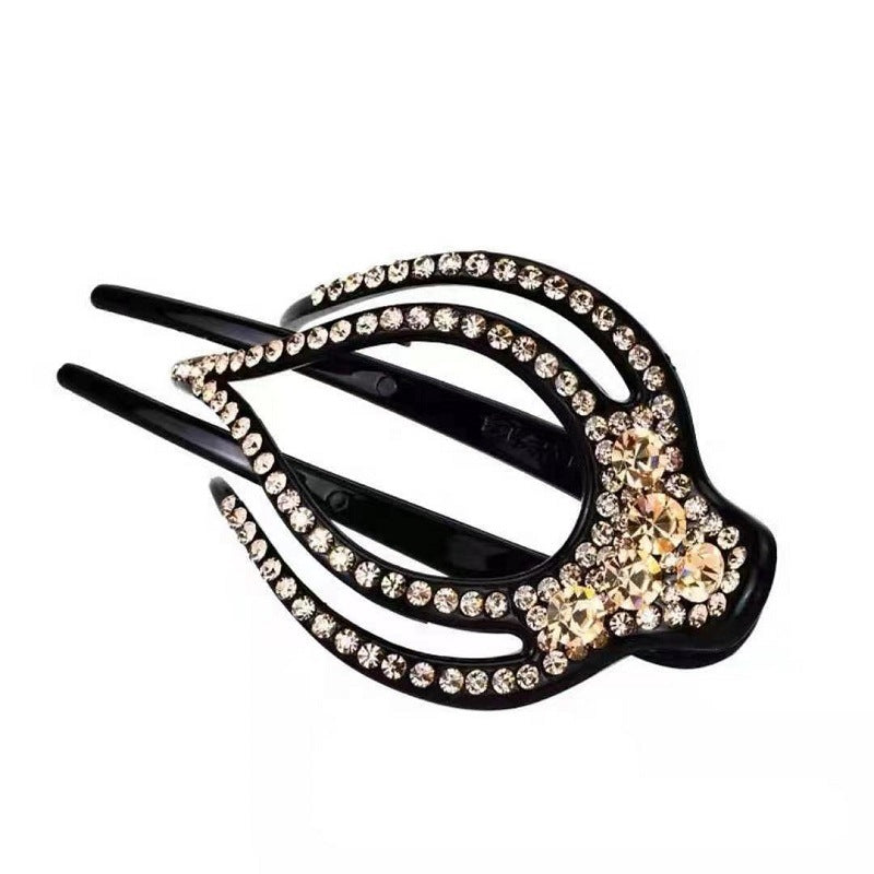 Wholesale Large Rhinestone Hair Clip with Three Teeth
