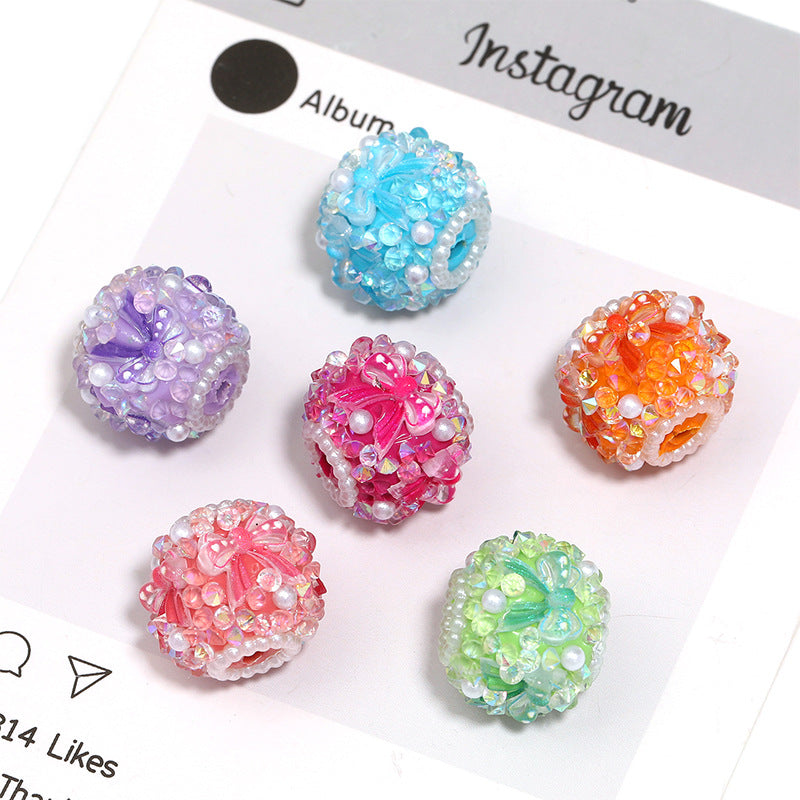 Wholesale 5pcs Loose Acrylic Flower Beads - Luxurious and Versatile