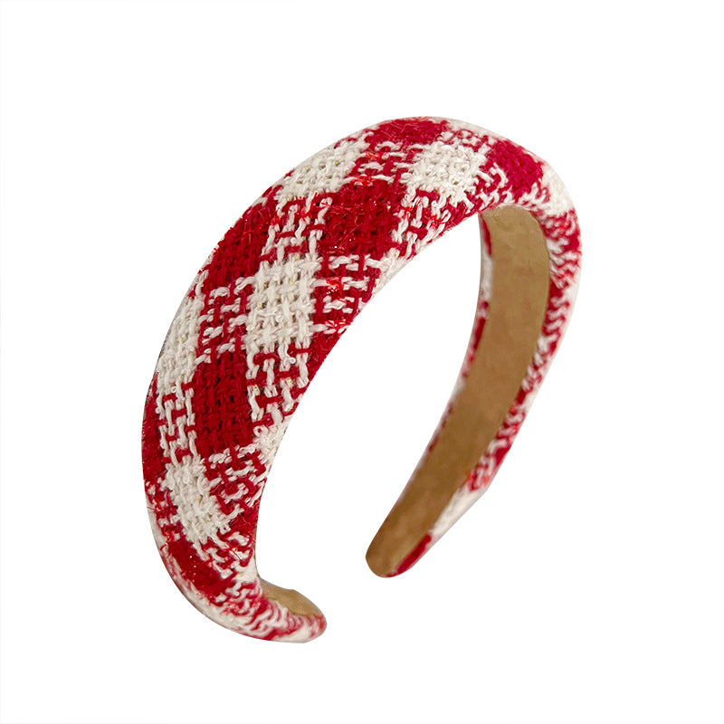 Wholesale Autumn and Winter Christmas Red Sponge Wide-brimmed Headband