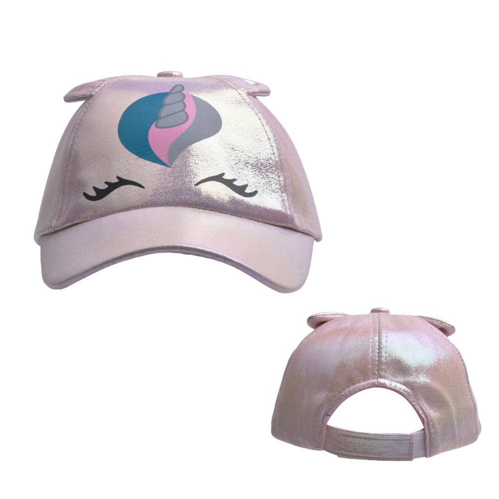 Wholesale children's hat cartoon colorful baseball hat unicorn sun hat baby girl little dinosaur peaked cap