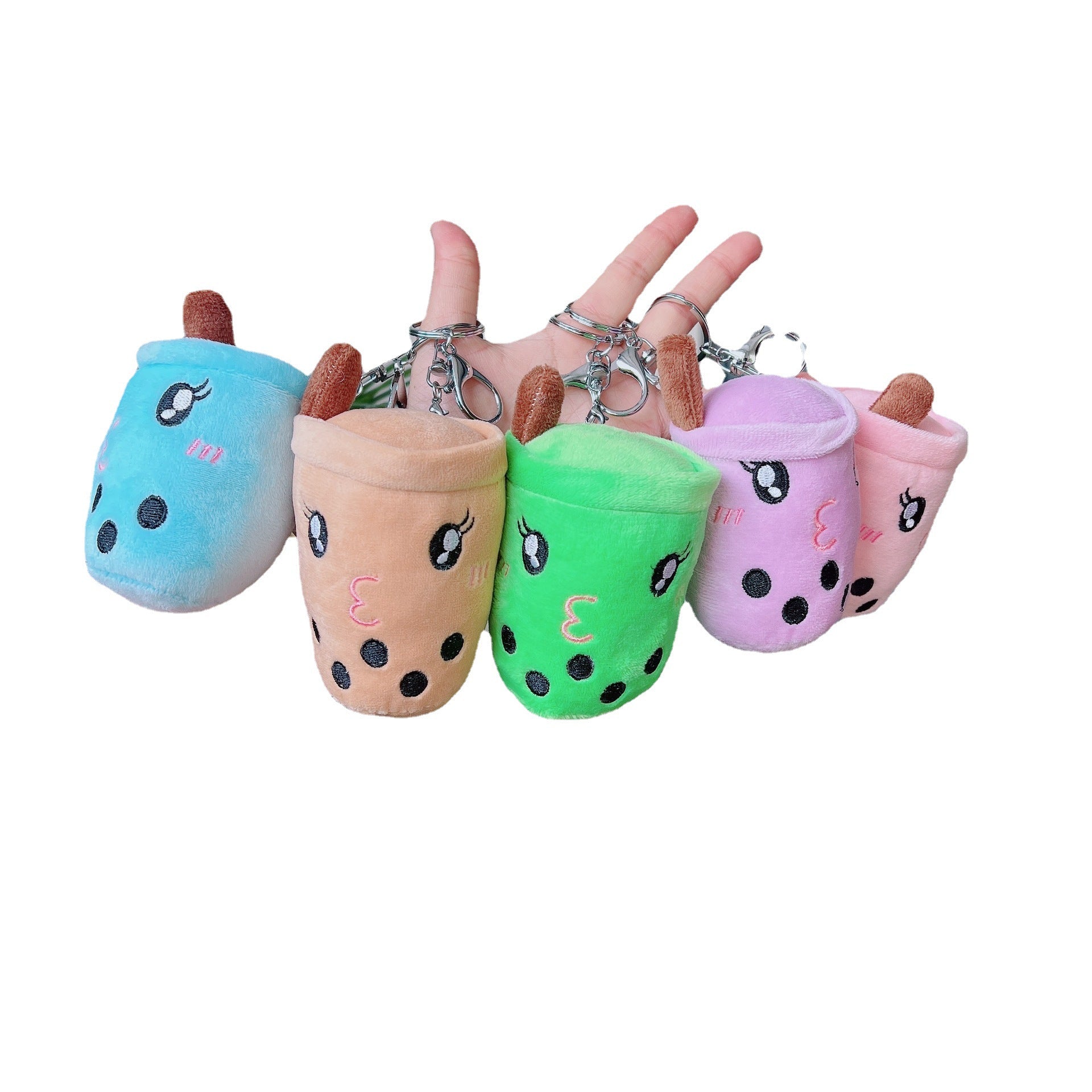 Wholesale  Plush Milk Tea Keychain Doll Doll Bag Pendant Milk Tea Plush Keychain Doll Doll