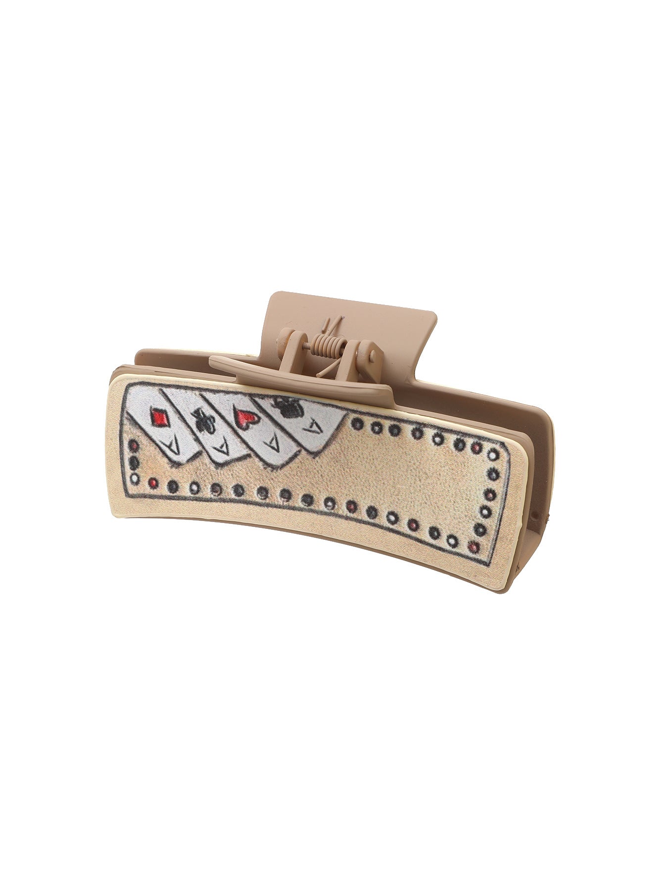 Wholesale  Western Denim Leather Hairpin Sunflower Poker Clip  Shark Clip