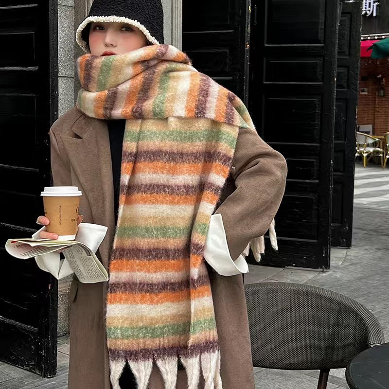 Wholesale New Winter Knitted Thickened Warm Circle Yarn Scarf