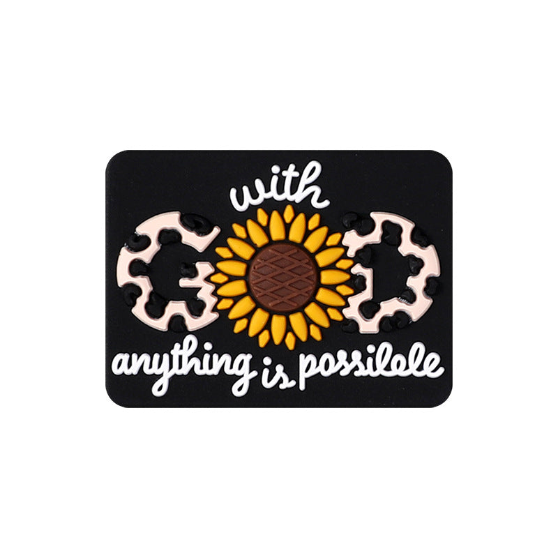 Wholesale 20pcs   Faith silicone beads  Focal Beads