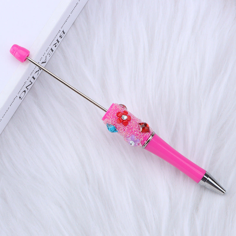 Wholesale DIY Baby's Breath Flower Handmade Patch Sugar Beaded Multi-color Girl Gift Pen