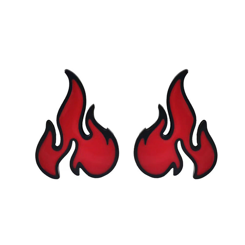 Wholesale Niche Design Flame Earrings Retro Simple Elegant Earrings