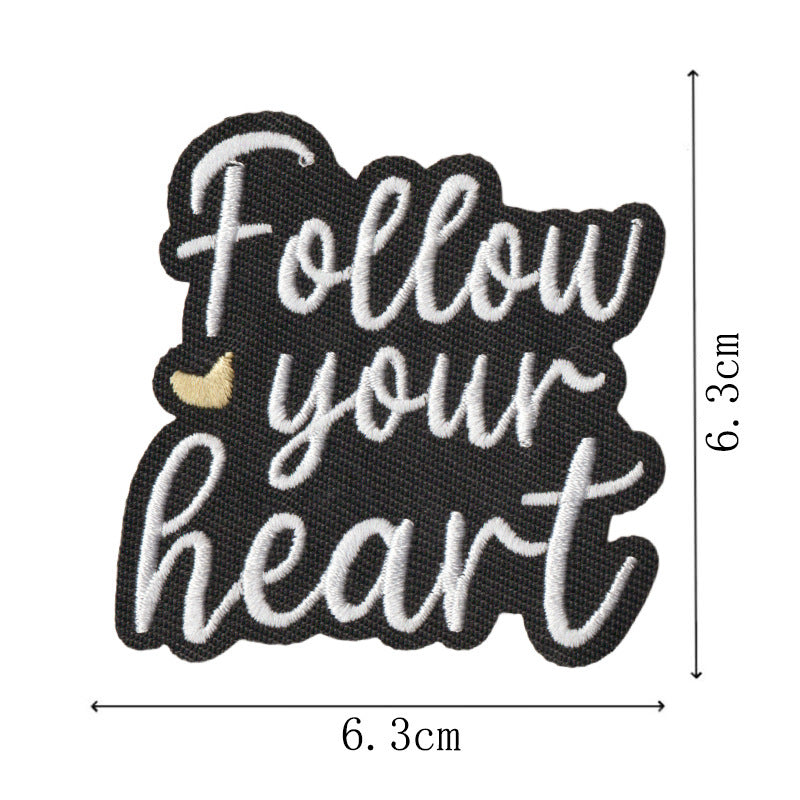 Wholesale English Letter Iron On Embroidered Patches 9 Piece Set Decorative Accent For Coats Bags DIY Accessory Gift