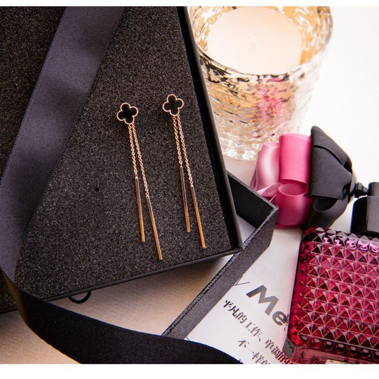 Wholesale Temperament long round face slim galaxy tassel earrings