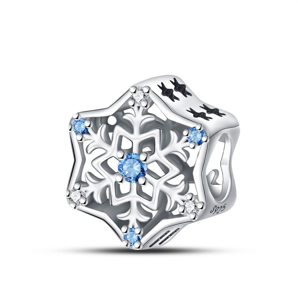 Wholesale Christmas Snowflake Christmas Tree Bell Sock Charms