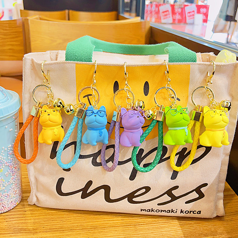 Wholesale Resin Glasses Method Dog Fighting Keychain