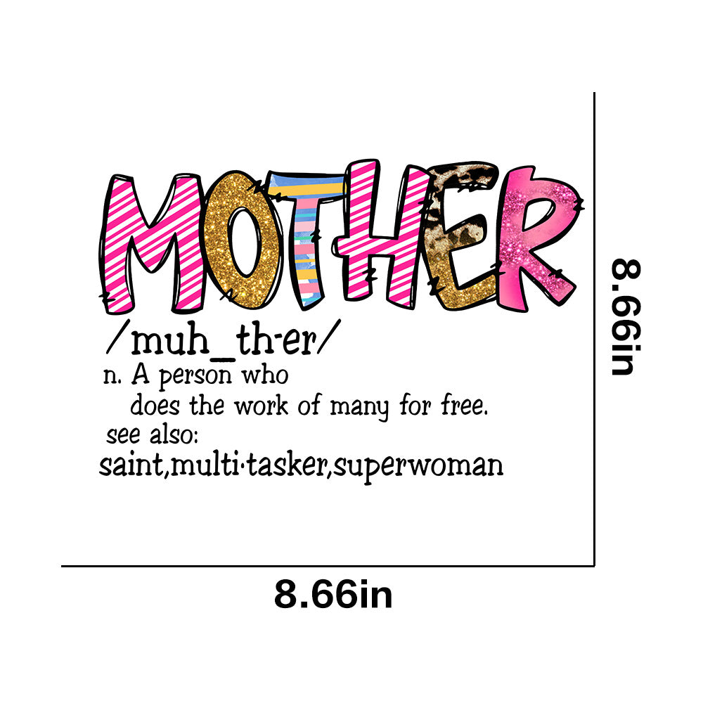 Wholesale 10pcs/pack Hot Stamping  Mother' s Day Theme Letter Flower Peach