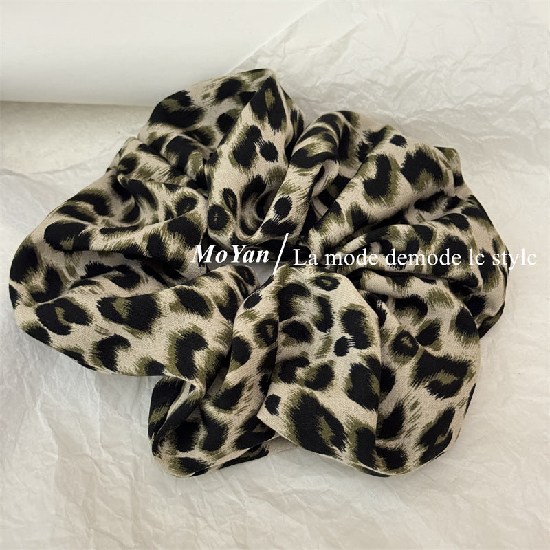 Wholesale Versatile Temperament Leopard Print Large Intestine Retro Elegant Hair Tie