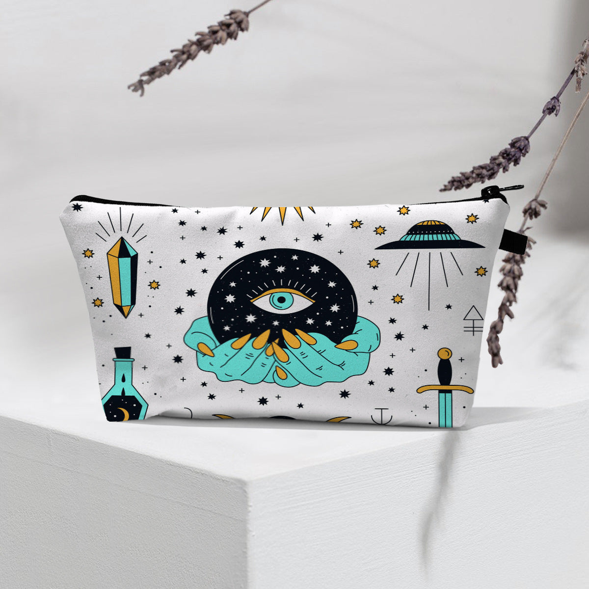 Wholesale Devil Eye Printed Pattern Polyester Cosmetic Bag