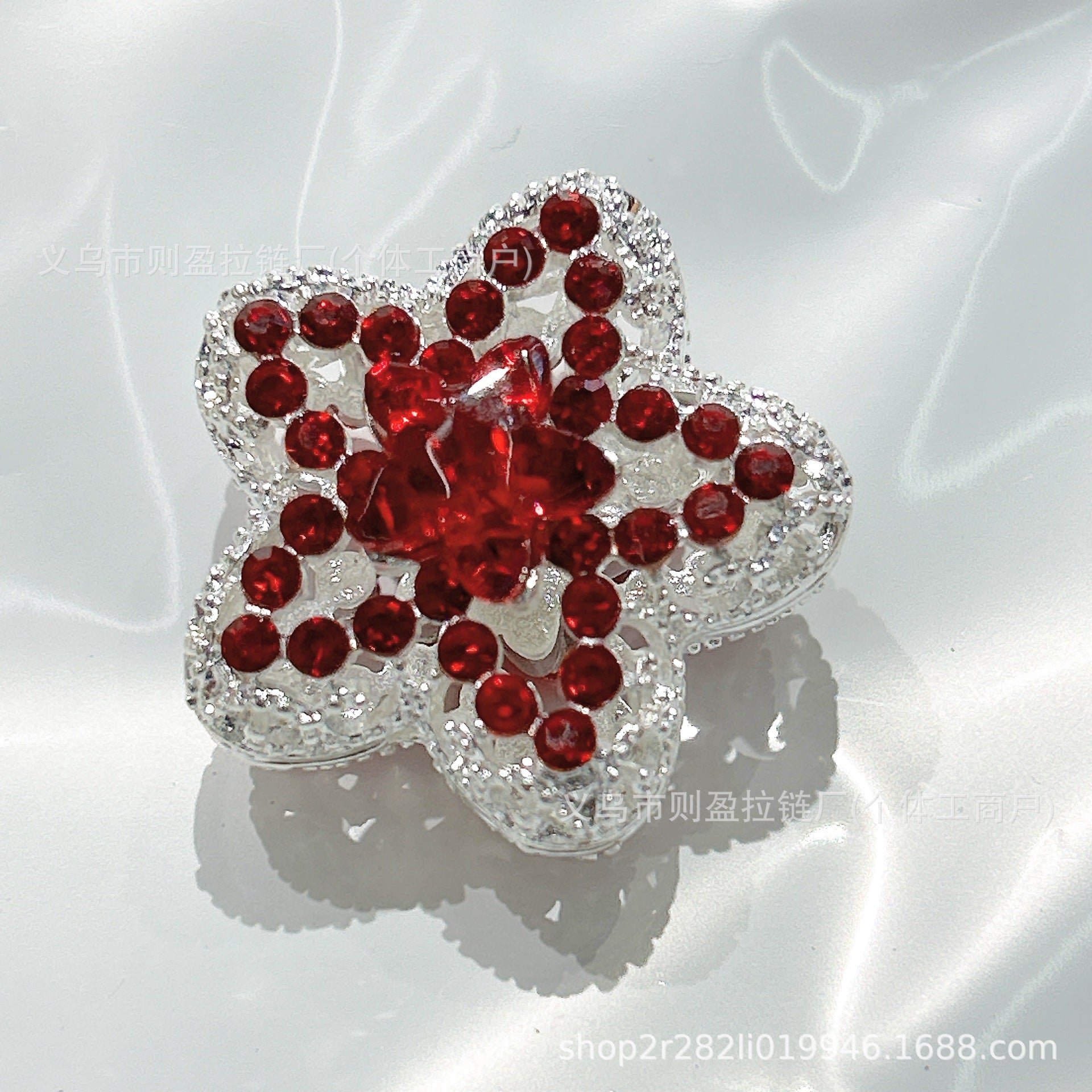 Wholesale 10pcs with Diamond Zircon Pentagram Vertical Hole Irregular Double-sided Diamond Pentagram Beads