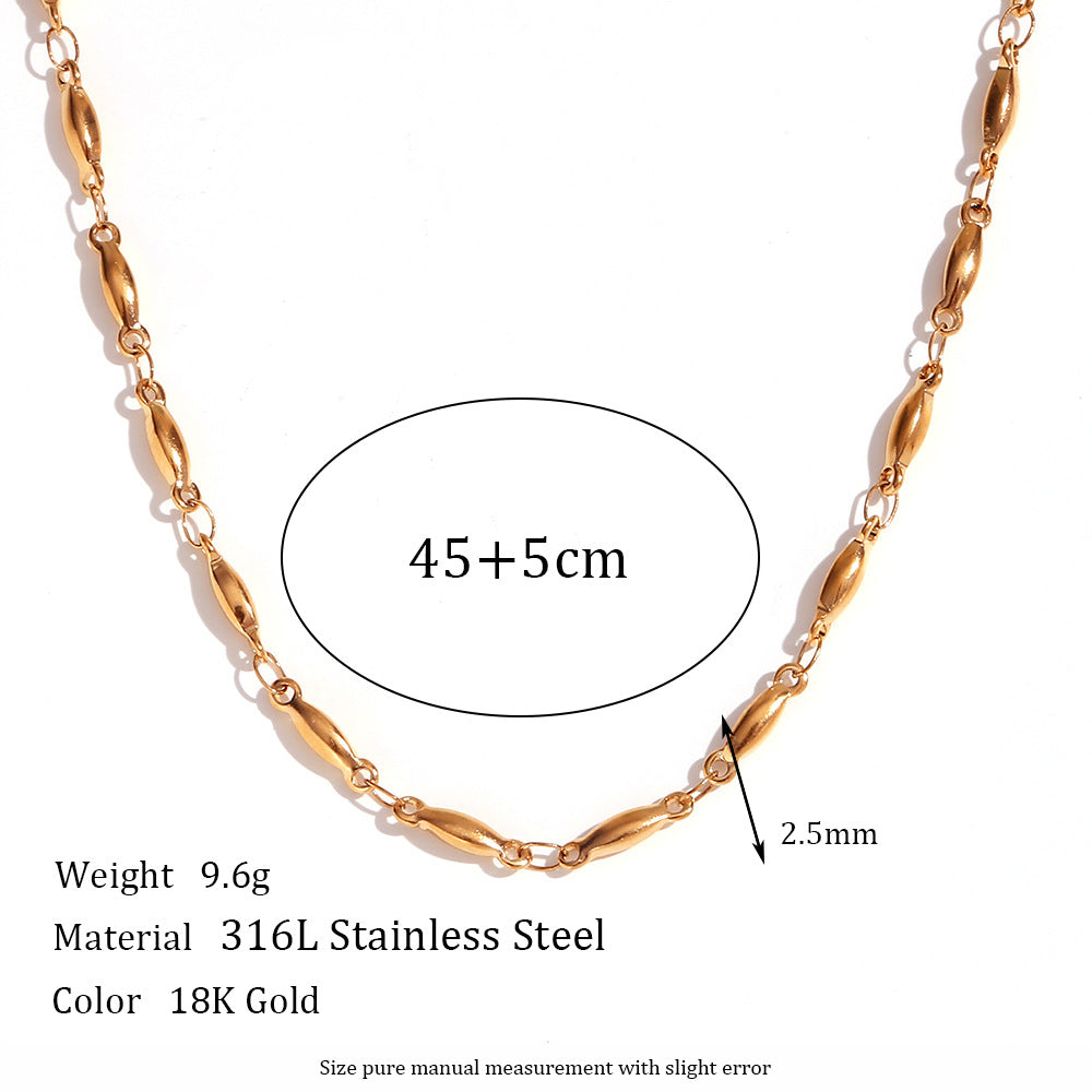 Wholesale blade chain box Stainless Steel Necklace