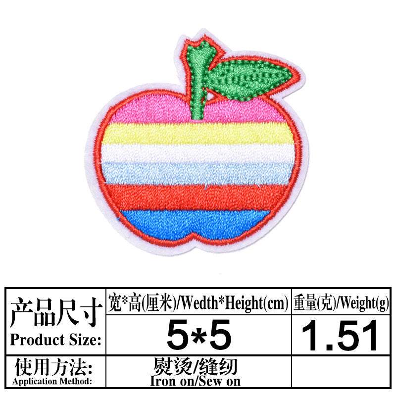 Wholesale Embroidered Fruit Patches 9 Styles Strawberry Cherry Cloth Applique For Clothing Bags Hats DIY Fashion Accessory