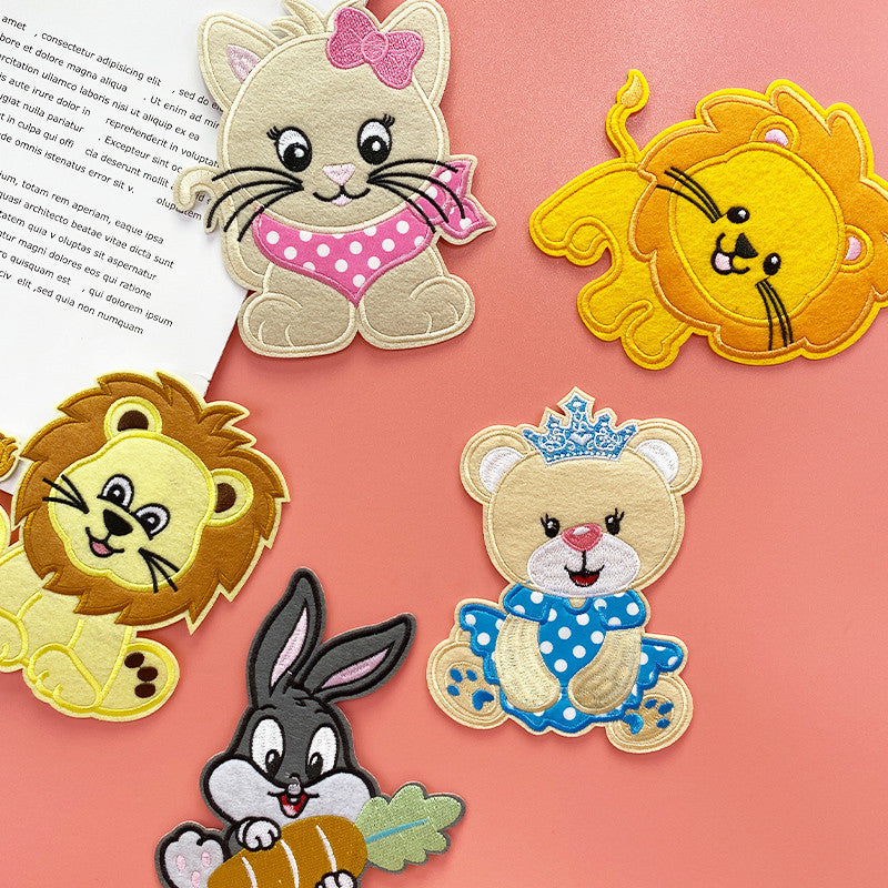 Wholesale Cartoon embroidery clothing decoration large patch cloth stickers